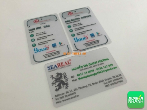 Name card nhựa trong suốt in tr&ecirc;n chất liệu PVC ph&ocirc;i nhựa trong suốt mang lại đẳng cấp cao qu&yacute; cho người sử dụng