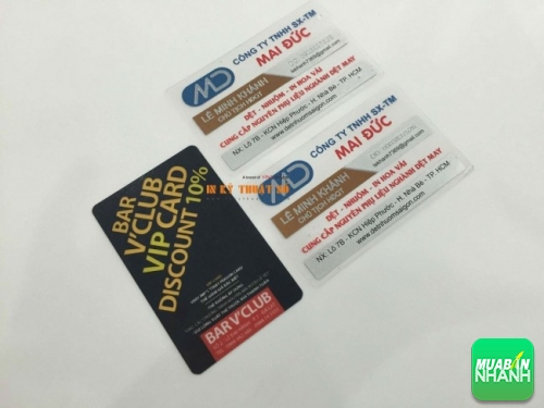 Th&agrave;nh phẩm in name card nhựa trong suốt cho kh&aacute;ch h&agrave;ng tại C&ocirc;ng ty Thẻ Nhựa