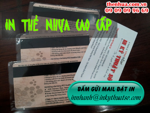 Bấm gửi email đặt in thẻ nhựa cao cấp với Công ty TNHH In Kỹ Thuật Số - Digital Printing