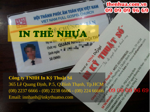 In thẻ nhựa lẻ, in thẻ nhựa số lượng ít 5 - 10 thẻ loại in thẻ thường In thẻ nhựa lẻ từ 5 – 10 thẻ tại Công ty TNHH In Kỹ Thuật Số - Digital Printing